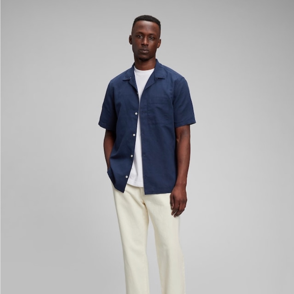 Gap linen-blend shirt, sz M